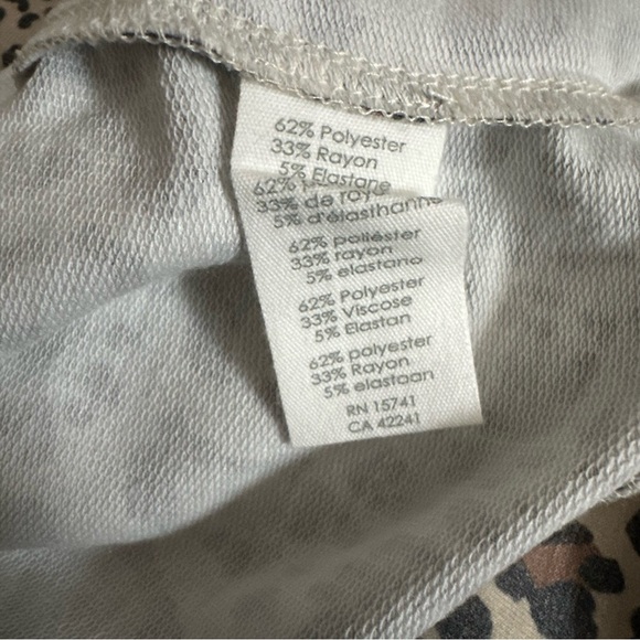 PJ Salvage Wild Heart Tan Leopard-Print French Terry Top - Picture 13 of 14